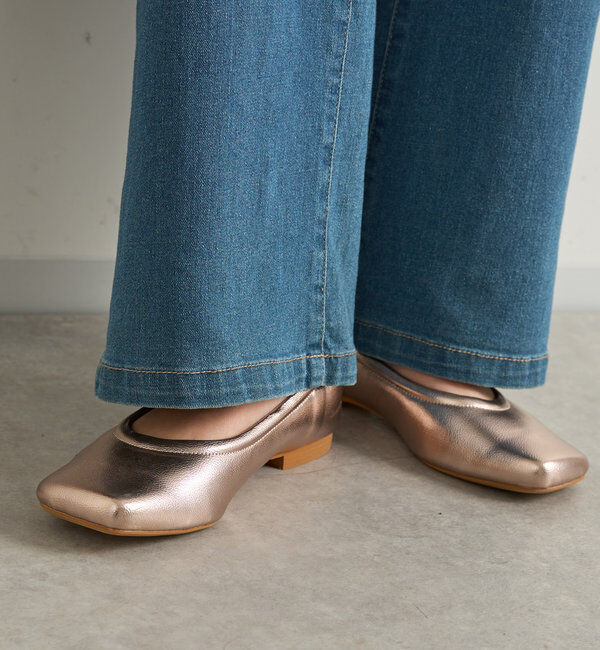  「晴雨兼用シャーリングカッターバレエパンプス」|その他|