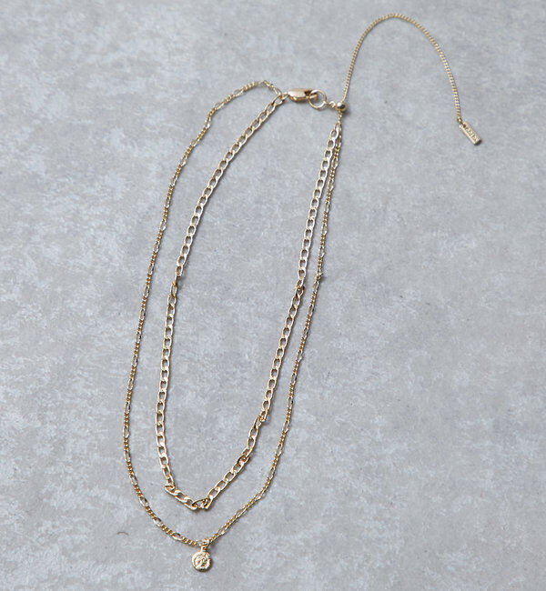  「【GOLDY(ゴールディ)】2連ミニコインスライドネックレス」|ブローチ・コサージュ|