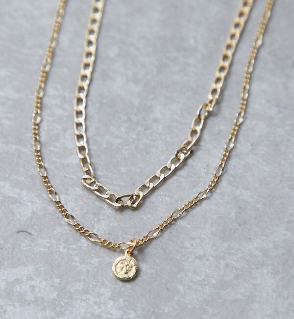  「【GOLDY(ゴールディ)】2連ミニコインスライドネックレス」|ブローチ・コサージュ|