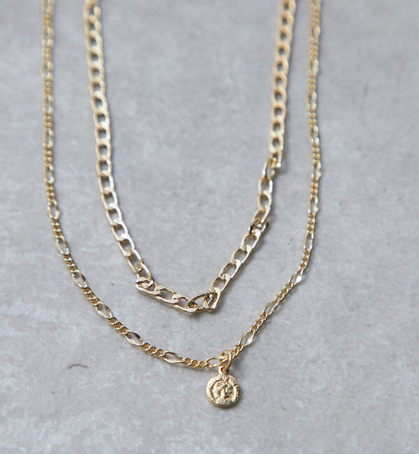  「【GOLDY(ゴールディ)】2連ミニコインスライドネックレス」|ブローチ・コサージュ|