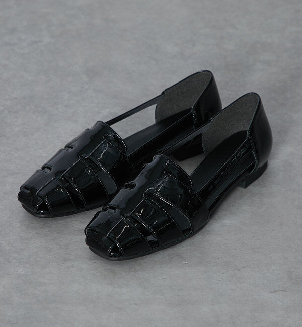  「libero/エナメルグルカサンダル」|その他|ブラック