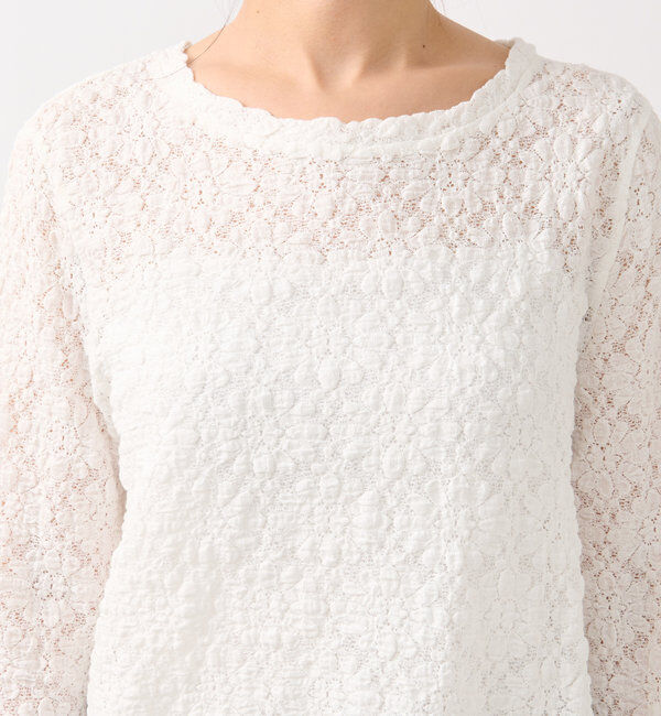  「フラワーレースカットソー」|Tシャツ・カットソー|