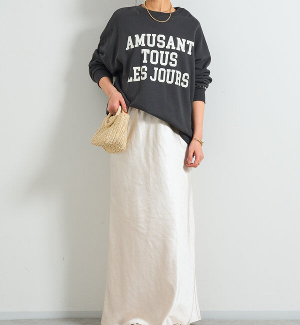  「《ソフトな艶やかさで上品見え》ビンテージサテンスカート」|スカート|