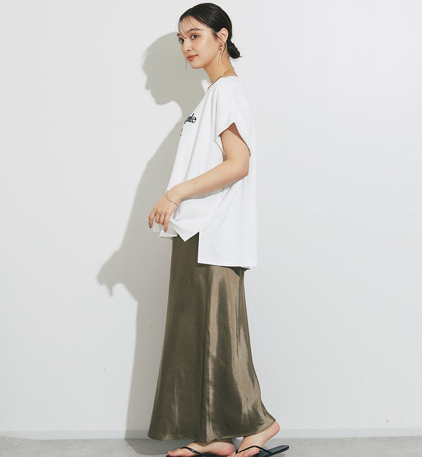  「《ソフトな艶やかさで上品見え》ビンテージサテンスカート」|スカート|