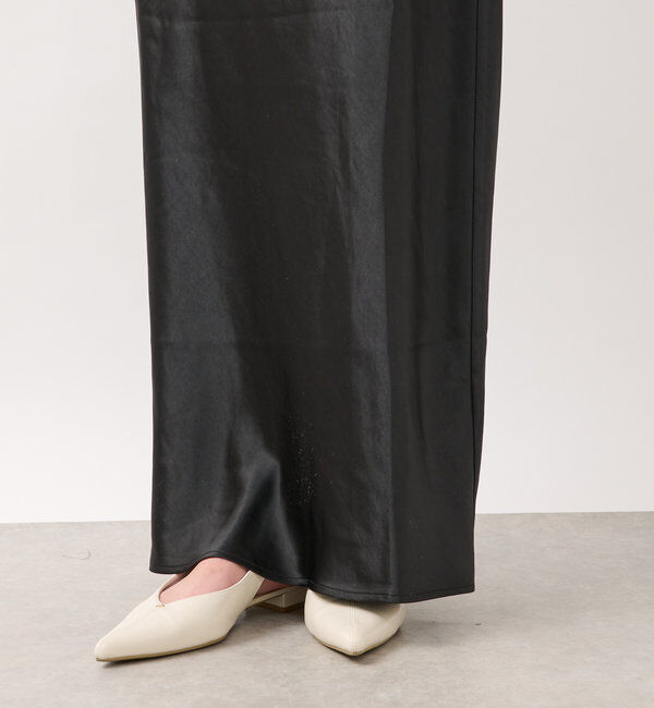  「《ソフトな艶やかさで上品見え》ビンテージサテンスカート」|スカート|