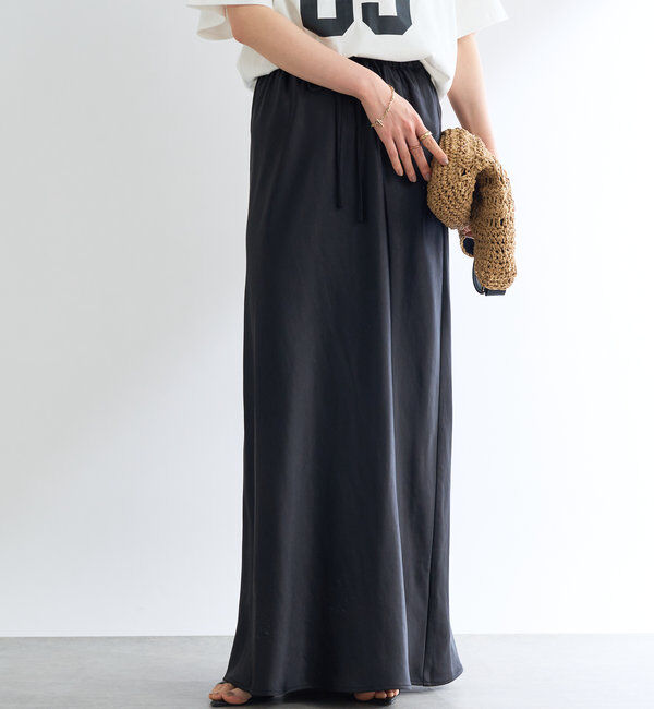  「《ソフトな艶やかさで上品見え》ビンテージサテンスカート」|スカート|