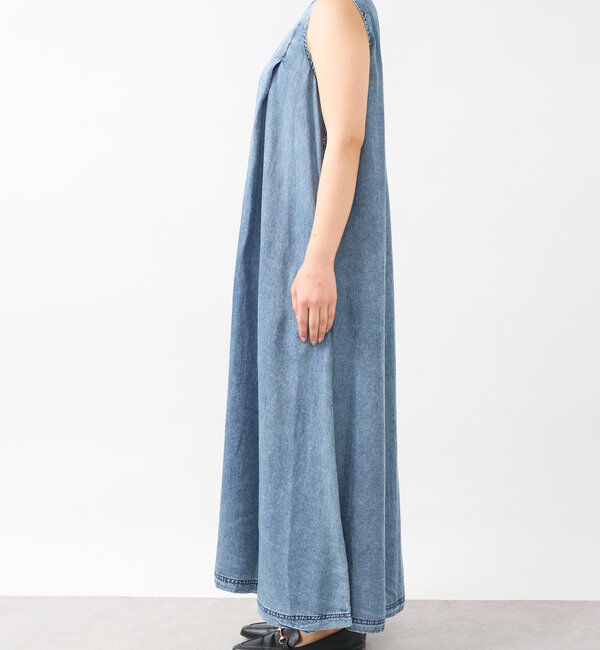  「ノースリーブタックジップワンピース」|その他|