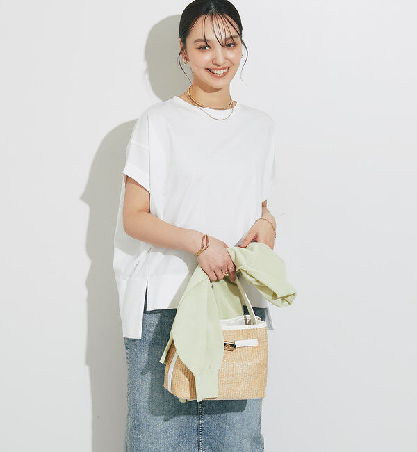  「《着回し力抜群》シルケットワイドTシャツ」|Tシャツ・カットソー|