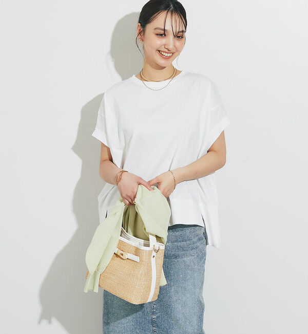  「《着回し力抜群》シルケットワイドTシャツ」|Tシャツ・カットソー|