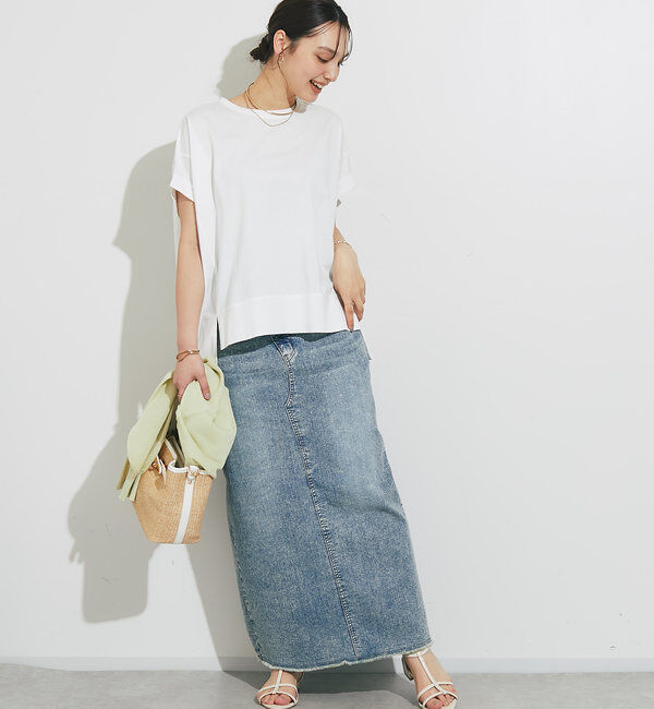  「《着回し力抜群》シルケットワイドTシャツ」|Tシャツ・カットソー|