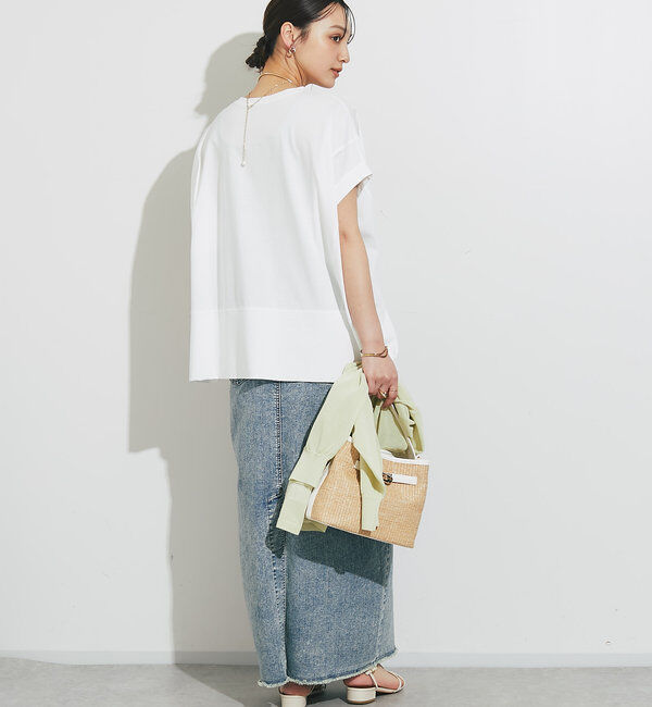  「《着回し力抜群》シルケットワイドTシャツ」|Tシャツ・カットソー|