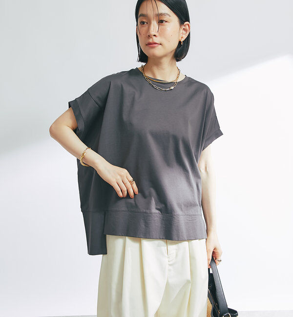  「《着回し力抜群》シルケットワイドTシャツ」|Tシャツ・カットソー|