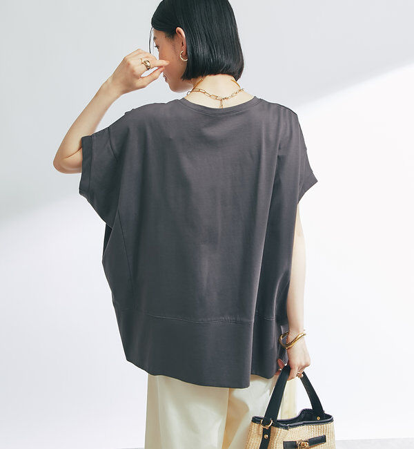  「《着回し力抜群》シルケットワイドTシャツ」|Tシャツ・カットソー|