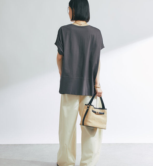  「《着回し力抜群》シルケットワイドTシャツ」|Tシャツ・カットソー|