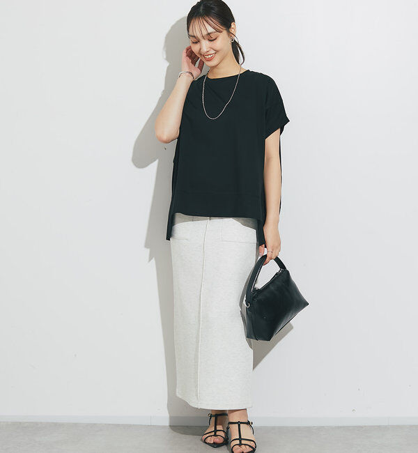  「《着回し力抜群》シルケットワイドTシャツ」|Tシャツ・カットソー|