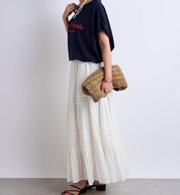  「《綿100％・洗練された雰囲気》シルケットボックス発砲プリントTシャツ」|Tシャツ・カットソー|