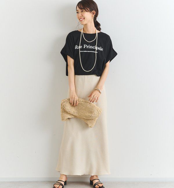  「《綿100％・洗練された雰囲気》シルケットボックス発砲プリントTシャツ」|Tシャツ・カットソー|