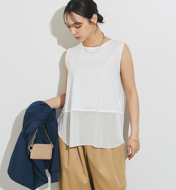  「裾シアータンク」|シャツ・ブラウス|