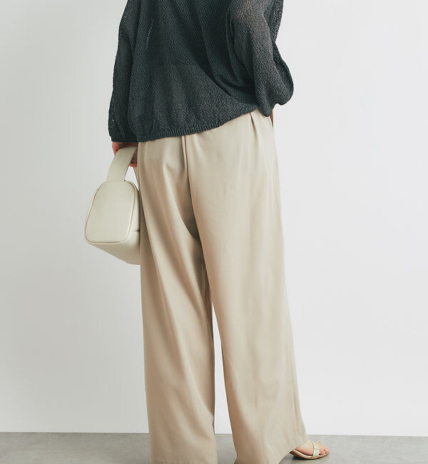  「《美シルエット・楽な履き心地》2タックワイドパンツ」|その他|