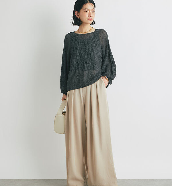  「《美シルエット・楽な履き心地》2タックワイドパンツ」|その他|