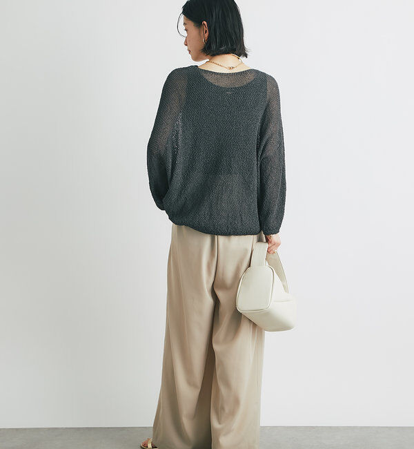  「《美シルエット・楽な履き心地》2タックワイドパンツ」|その他|