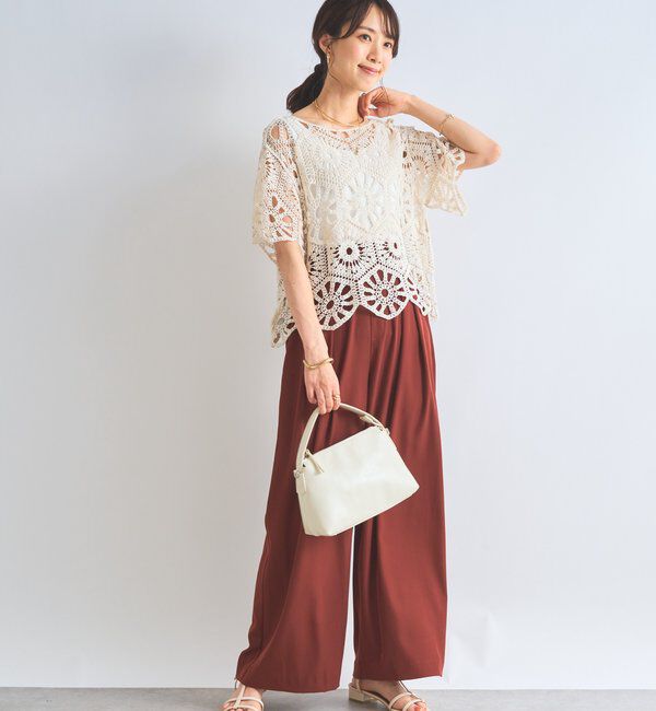  「《美シルエット・楽な履き心地》2タックワイドパンツ」|その他|