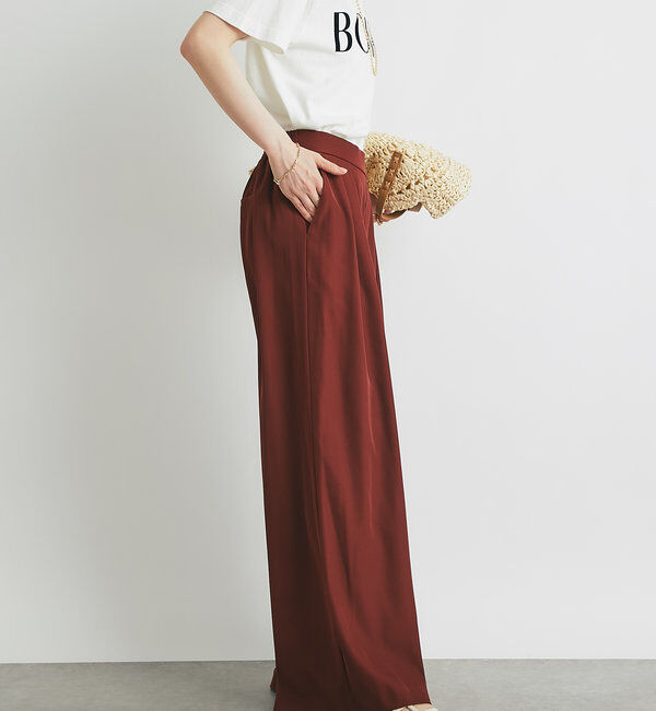  「《美シルエット・楽な履き心地》2タックワイドパンツ」|その他|