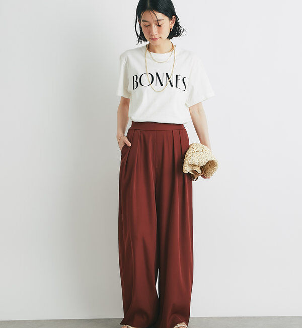  「《美シルエット・楽な履き心地》2タックワイドパンツ」|その他|