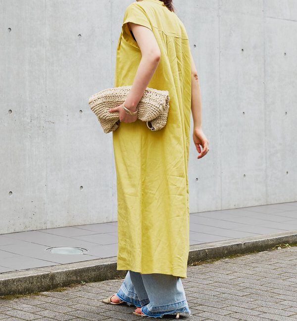  「《１枚で涼しく》レーヨン麻ポプリンワンピース」|その他|