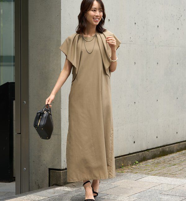  「《夏に快適◎・主役級アイテム》吸湿速乾機能付きフリルワンピース」|その他|