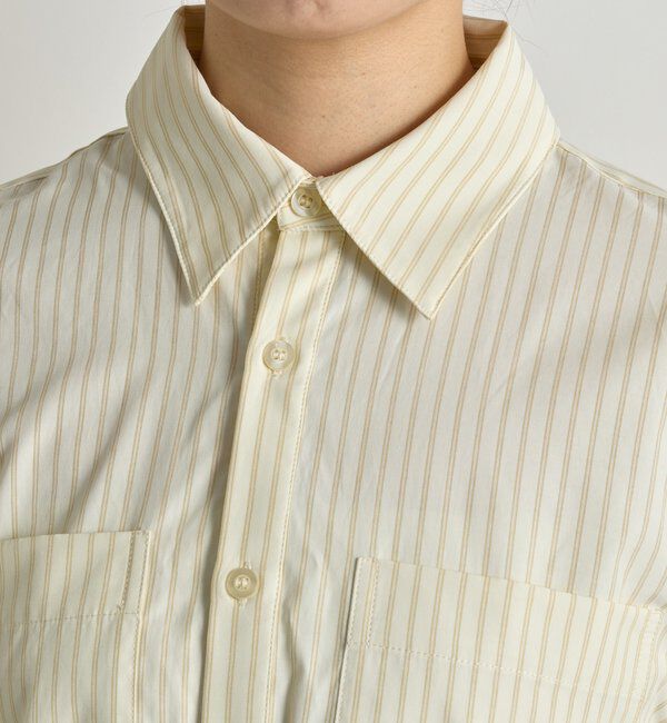  「《大人カジュアルに》裾ドロストストライプシャツ」|シャツ・ブラウス|