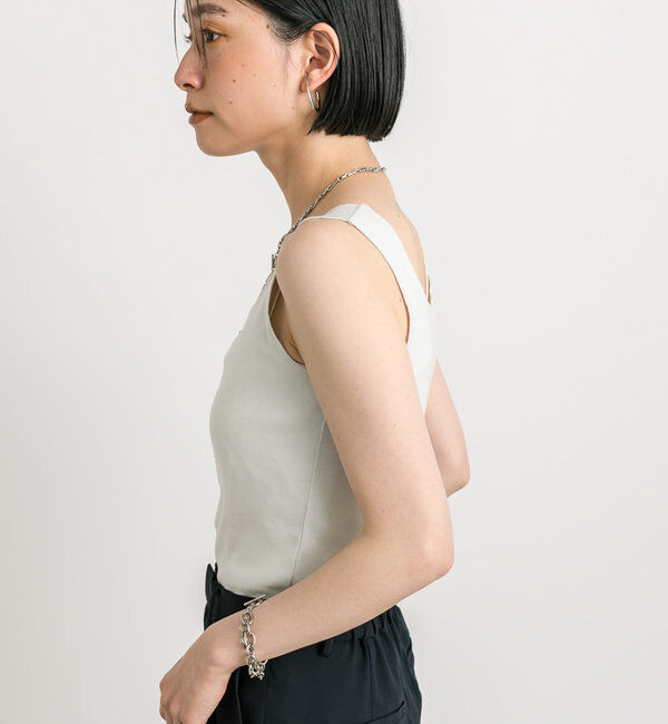  「【RIVE DROITE 名品インナー】シームレスタンク」|キャミソール|