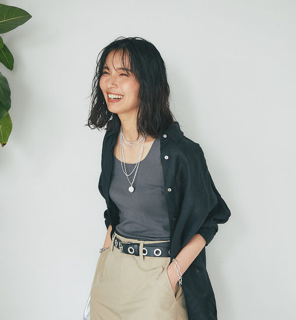  「【RIVE DROITE 名品インナー】シームレスタンク」|キャミソール|