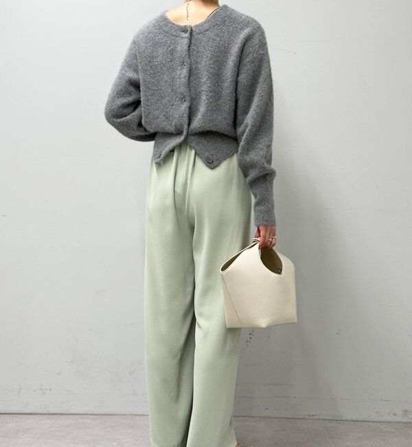  「【ウォッシャブル】【シーズンレスで使える】タックワイドスラックス」|チノ|