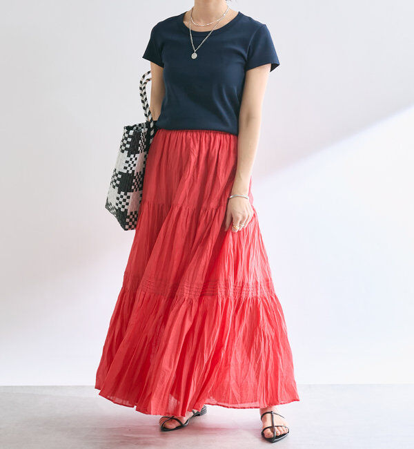  「【名品リバイバル/5色展開】コットンワッシャープリーツスカート」|スカート|