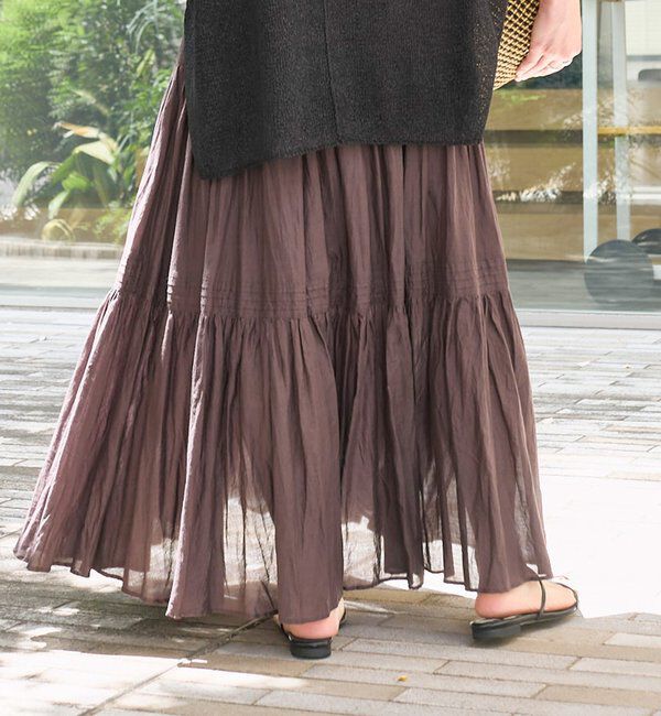  「【名品リバイバル/5色展開】コットンワッシャープリーツスカート」|スカート|