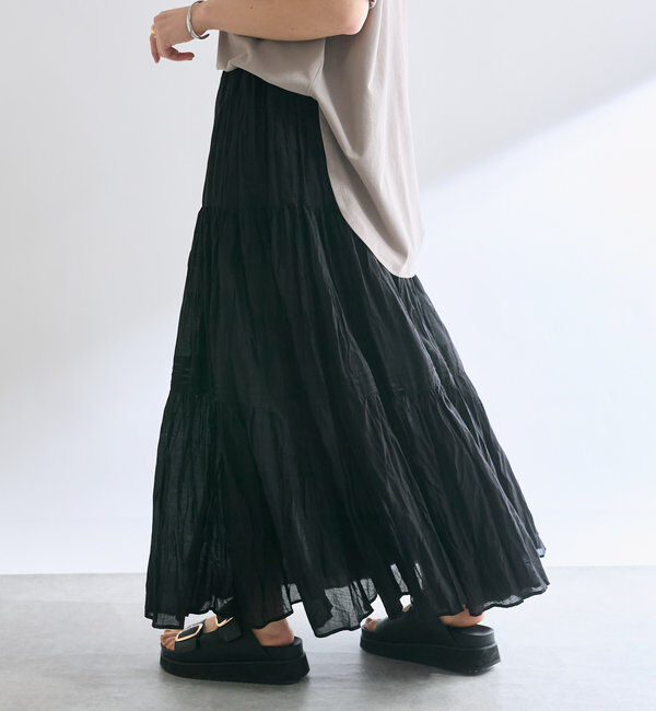  「【名品リバイバル/5色展開】コットンワッシャープリーツスカート」|スカート|