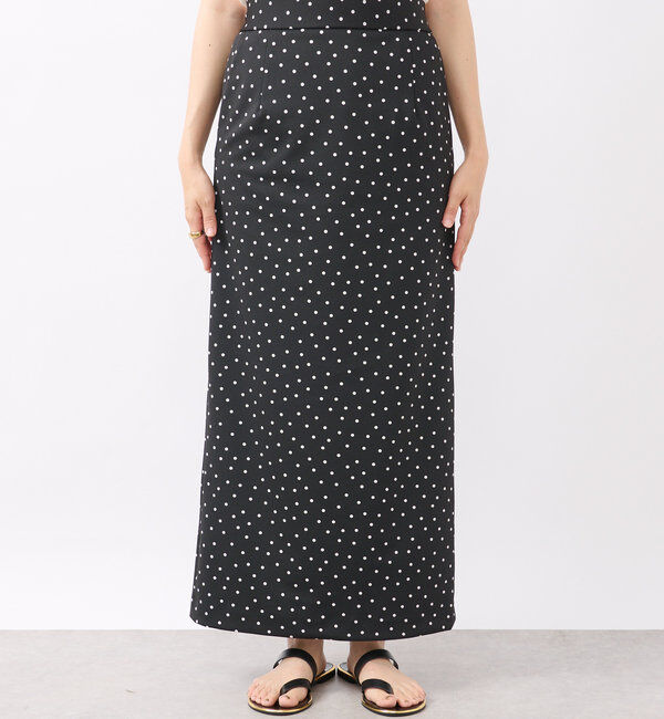  「【ストレッチ◎】ドットIラインタイトスカート」|スカート|