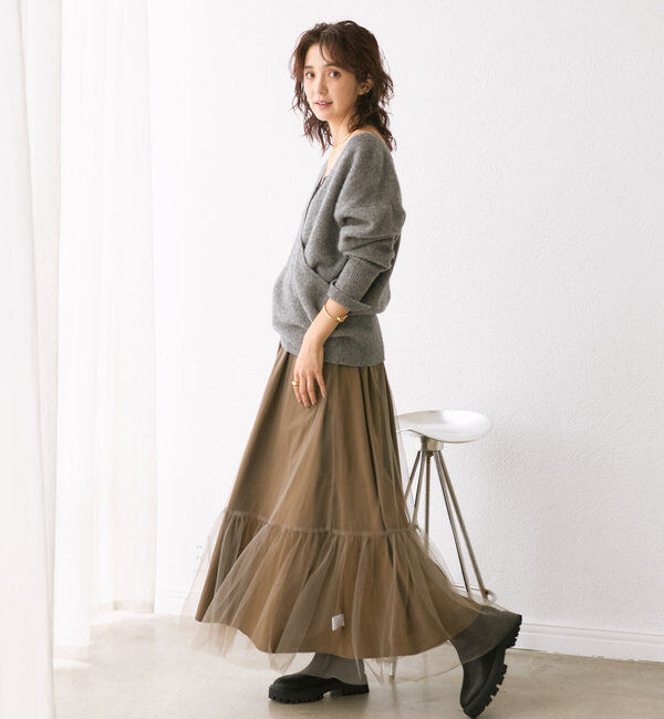  「【両面着れる】タフタリバーシブルスカート」|スカート|