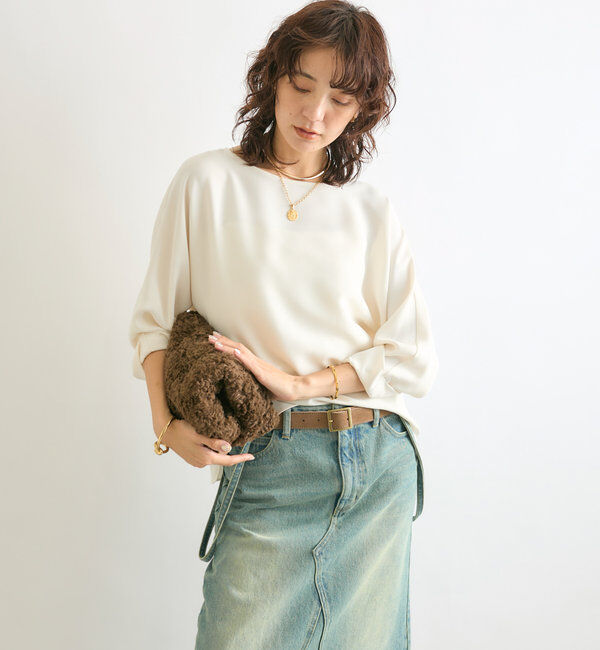  「【定番で着回せる】ドルマンターンバックブラウス」|シャツ・ブラウス|