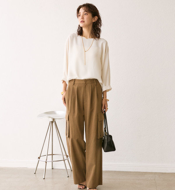  「【定番で着回せる】ドルマンターンバックブラウス」|シャツ・ブラウス|