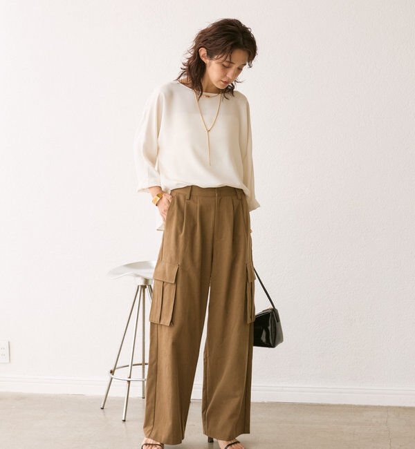  「【定番で着回せる】ドルマンターンバックブラウス」|シャツ・ブラウス|