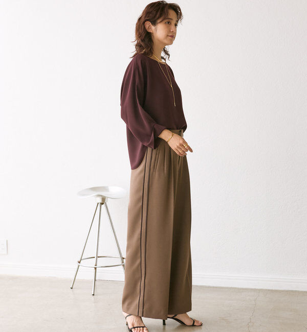  「【定番で着回せる】ドルマンターンバックブラウス」|シャツ・ブラウス|