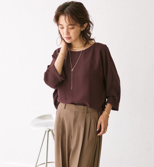  「【定番で着回せる】ドルマンターンバックブラウス」|シャツ・ブラウス|