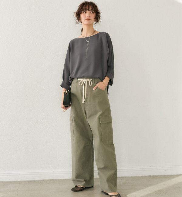  「【定番で着回せる】ドルマンターンバックブラウス」|シャツ・ブラウス|