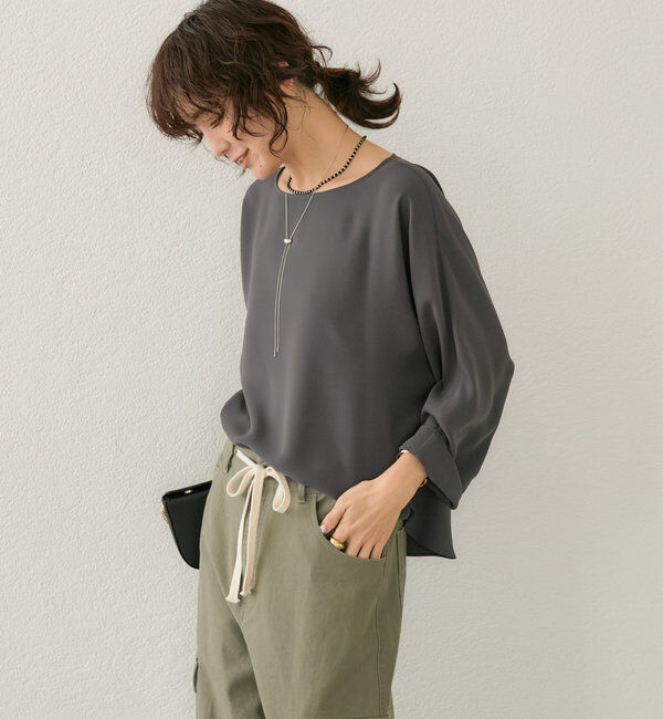  「【定番で着回せる】ドルマンターンバックブラウス」|シャツ・ブラウス|