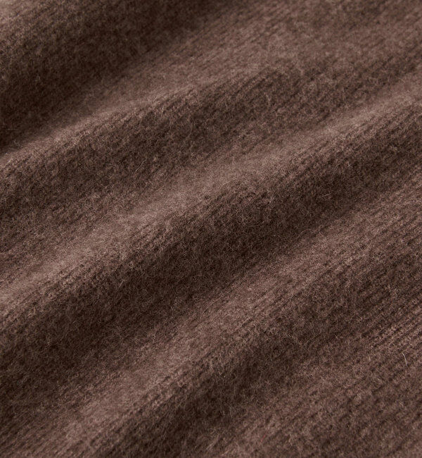  「【抜け感シルエット】ヘアリーウール片畦Vネックニット」|ニット・セーター|