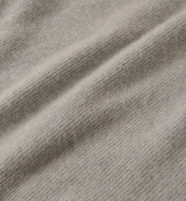  「【抜け感シルエット】ヘアリーウール片畦Vネックニット」|ニット・セーター|