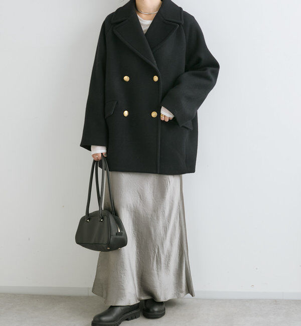  「【華やかな光沢感】ワッシャーサテンバイアススカート」|スカート|