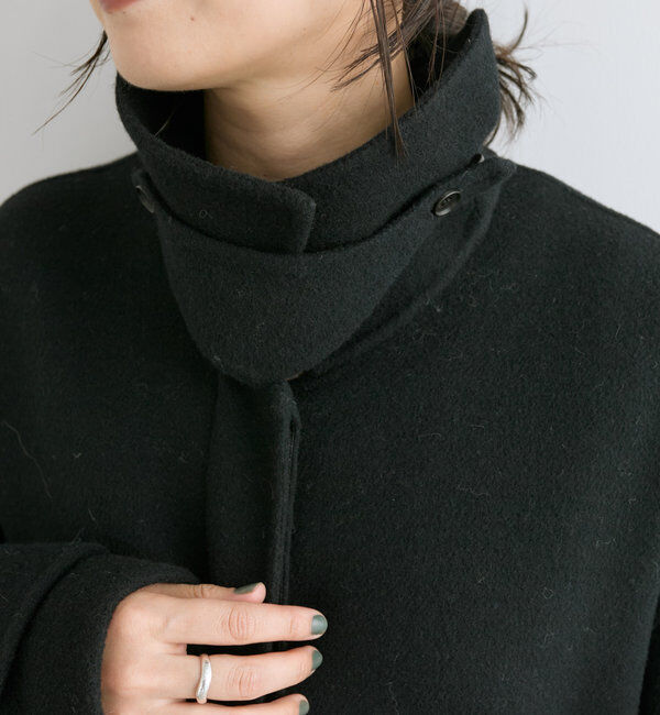  「【サッと羽織れる】ウールリバーステンカラーコート」|その他|